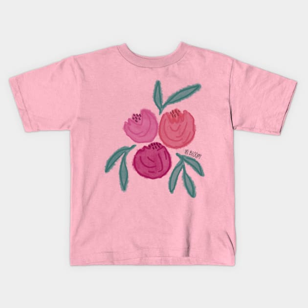 In bloom Kids T-Shirt by Haleys Hand